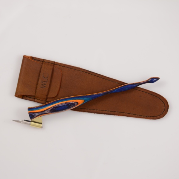 Hand Turned Oblique Pen Holder